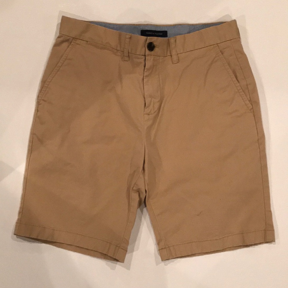 High Quality Tan Tommy Hilfiger Short Brown Button